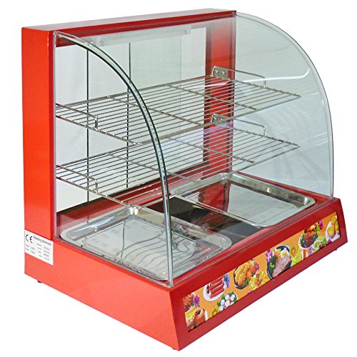 KuKoo - Vitrina Calienta Comida Eléctrica 60cm con Puertas Corredizas