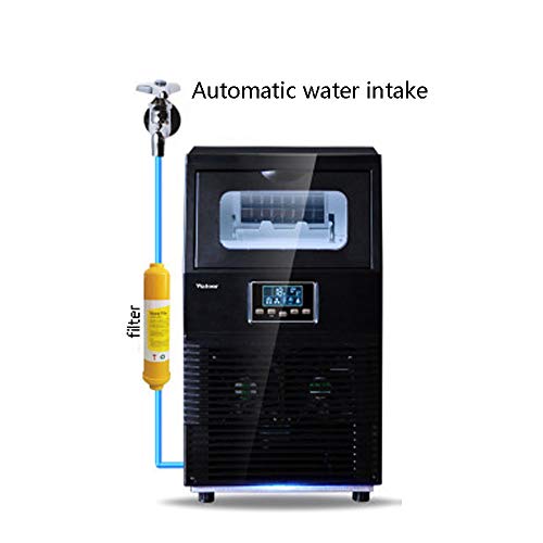 KUMUNG Comercial Fabricante de Hielo de Acero Inoxidable 220V Fabricante de Cubitos de Hielo 40kg Fabricante de Hielo para el hogar Supermercados Cafés Panaderías Bares