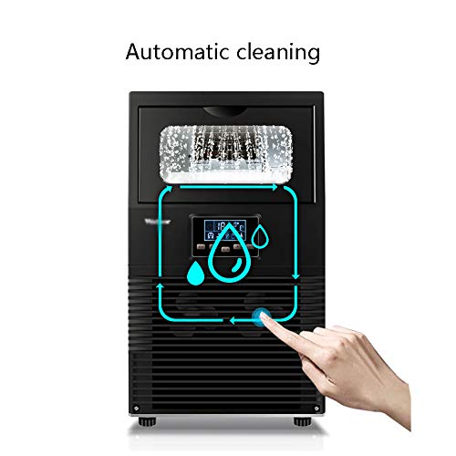 KUMUNG Comercial Fabricante de Hielo de Acero Inoxidable 220V Fabricante de Cubitos de Hielo 40kg Fabricante de Hielo para el hogar Supermercados Cafés Panaderías Bares