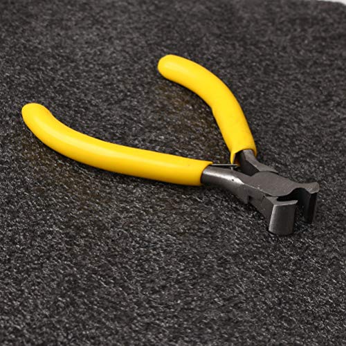 Kuou 5 piezas cortador de alambre, mini alicates herramientas cortador de alambre de precisión cortador de cable eléctrico (amarillo)