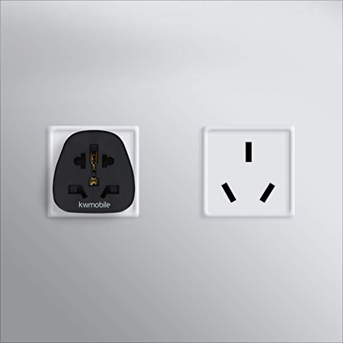 kwmobile 2X adaptadores de Viaje para Australia - Adaptador de Corriente Tipo I para Australia Nueva Zelanda China - Adaptador para Viajes