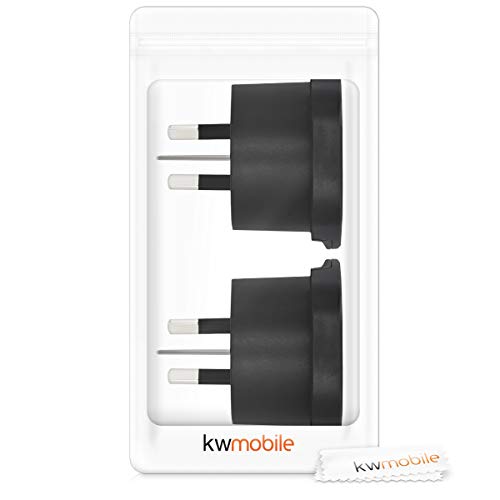 kwmobile 2X adaptadores de Viaje para Australia - Adaptador de Corriente Tipo I para Australia Nueva Zelanda China - Adaptador para Viajes