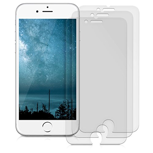 kwmobile 3X Lámina Mate y ANTIREFLECTANTE Compatible con Apple iPhone 6 / 6S / 7/8 (más pequeña Que la Pantalla por su curvatura)