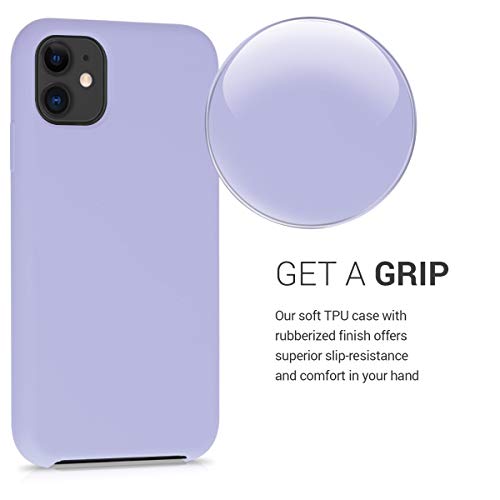 kwmobile Funda Compatible con Apple iPhone 11 - Carcasa de TPU para móvil - Cover Trasero en Lavanda Pastel