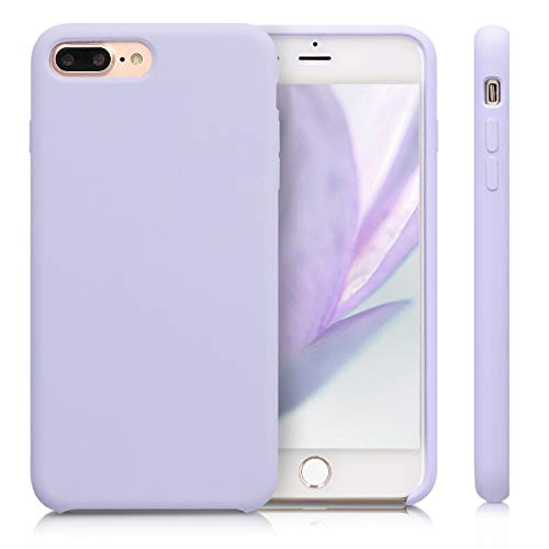 kwmobile Funda Compatible con Apple iPhone 7 Plus / 8 Plus - Carcasa de TPU para móvil - Cover Trasero en Lavanda Pastel