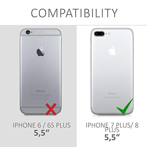 kwmobile Funda Compatible con Apple iPhone 7 Plus / 8 Plus - Carcasa de TPU para móvil - Cover Trasero en Lavanda Pastel