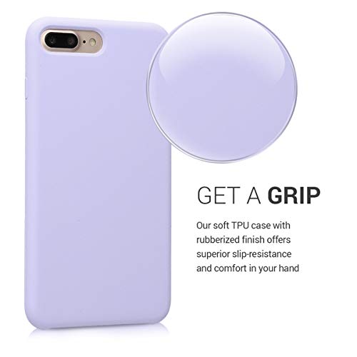 kwmobile Funda Compatible con Apple iPhone 7 Plus / 8 Plus - Carcasa de TPU para móvil - Cover Trasero en Lavanda Pastel