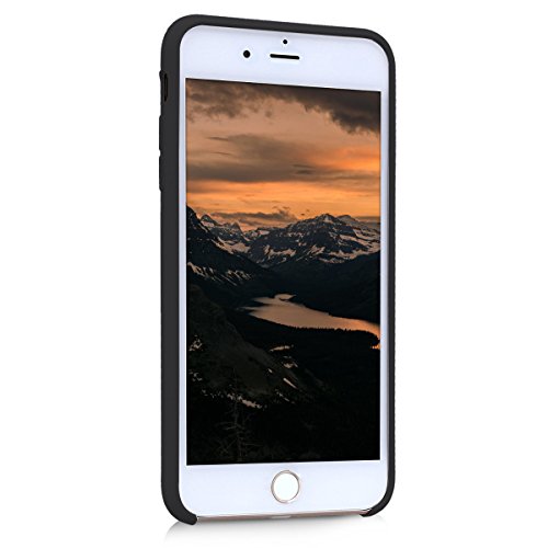 kwmobile Funda Compatible con Apple iPhone 7 Plus / 8 Plus - Carcasa de TPU para móvil - Cover Trasero en Negro Mate