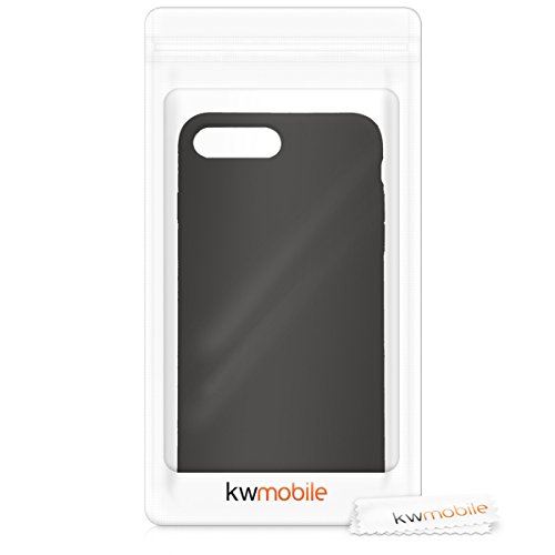 kwmobile Funda Compatible con Apple iPhone 7 Plus / 8 Plus - Carcasa de TPU para móvil - Cover Trasero en Negro Mate