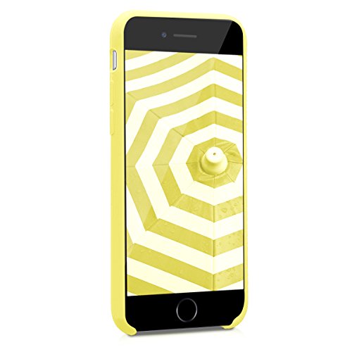 kwmobile Funda Compatible con Apple iPhone 7/8 / SE (2020) - Carcasa de TPU para móvil - Cover Trasero en Amarillo Pastel