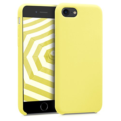 kwmobile Funda Compatible con Apple iPhone 7/8 / SE (2020) - Carcasa de TPU para móvil - Cover Trasero en Amarillo Pastel