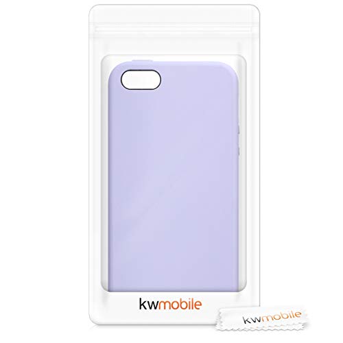 kwmobile Funda Compatible con Apple iPhone SE (1.Gen 2016) / 5 / 5S - Carcasa de TPU para móvil - Cover Trasero en Lavanda Pastel