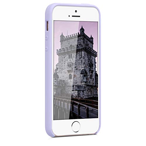 kwmobile Funda Compatible con Apple iPhone SE (1.Gen 2016) / 5 / 5S - Carcasa de TPU para móvil - Cover Trasero en Lavanda Pastel