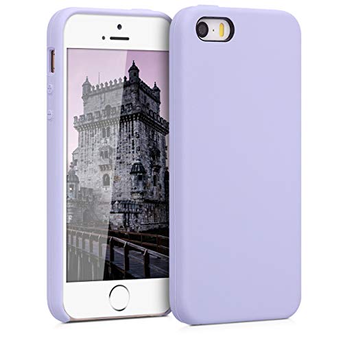 kwmobile Funda Compatible con Apple iPhone SE (1.Gen 2016) / 5 / 5S - Carcasa de TPU para móvil - Cover Trasero en Lavanda Pastel
