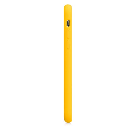 kwmobile Funda Compatible con Apple iPhone X - Carcasa de TPU para móvil - Cover Trasero en amarilo Brillante