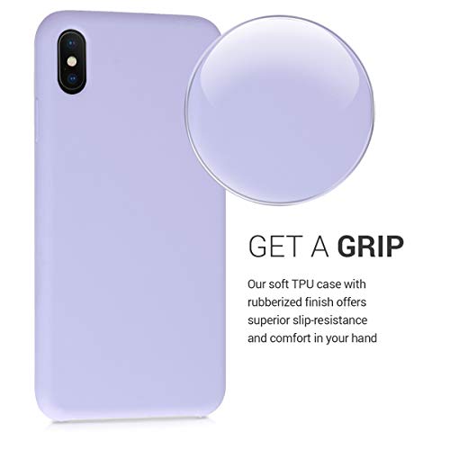 kwmobile Funda Compatible con Apple iPhone XS MAX - Carcasa de TPU para móvil - Cover Trasero en Lavanda Pastel