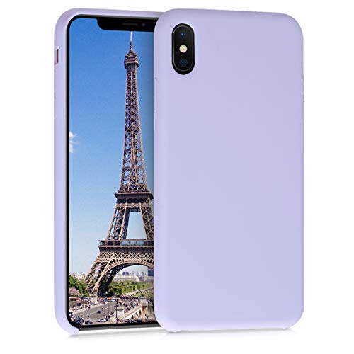 kwmobile Funda Compatible con Apple iPhone XS MAX - Carcasa de TPU para móvil - Cover Trasero en Lavanda Pastel
