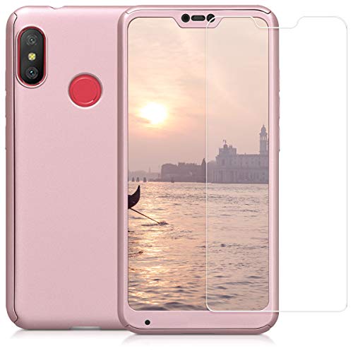 kwmobile Funda Compatible con Xiaomi Redmi 6 Pro/Mi A2 Lite - Carcasa Protectora con Protector de Pantalla - Cover con Protector Duro