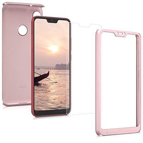 kwmobile Funda Compatible con Xiaomi Redmi 6 Pro/Mi A2 Lite - Carcasa Protectora con Protector de Pantalla - Cover con Protector Duro