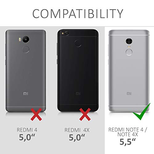 kwmobile Funda Compatible con Xiaomi Redmi Note 4 / Note 4X - Carcasa de TPU Silicona - Protector Trasero en Menta Mate