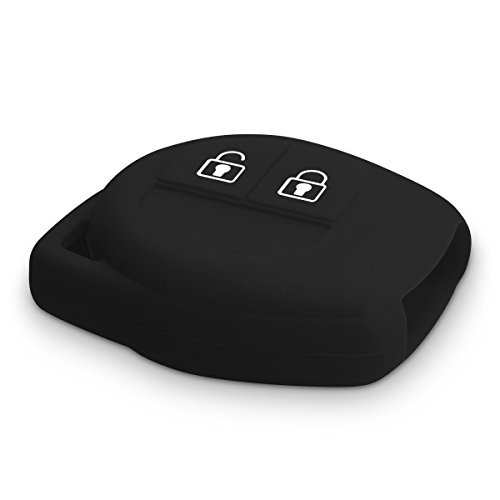 kwmobile Funda de Silicona Compatible con Suzuki Llave de Coche de 2 Botones - Carcasa Suave de Silicona - Case Mando de Auto Negro
