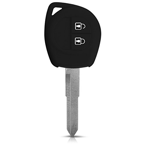 kwmobile Funda de Silicona Compatible con Suzuki Llave de Coche de 2 Botones - Carcasa Suave de Silicona - Case Mando de Auto Negro