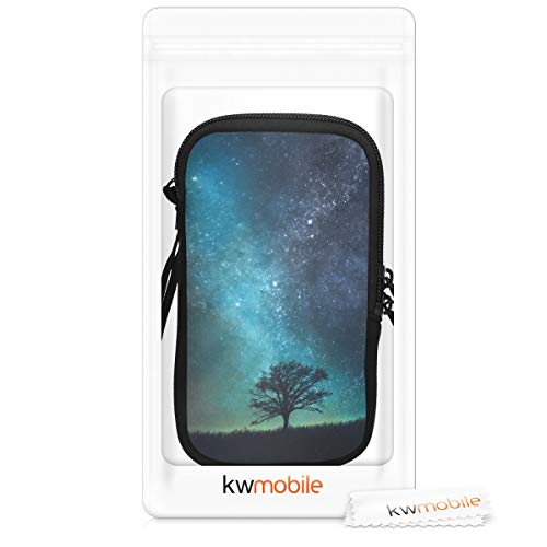 kwmobile Funda Universal para móvil de M - 5,5" - Estuche de Neopreno con Cierre - Carcasa árbol y Estrellas
