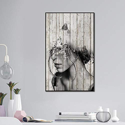 KWzEQ Imprimir en Lienzo Cartel artístico para mujeresmoderno y decoración para Arte de pared60x90cmPintura sin Marco