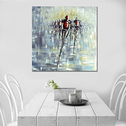 KWzEQ Imprimir en Lienzo Ciclista Sala de Estar HD impresión Lienzo Pintura al óleo decoración del hogar70x70cmPintura sin Marco
