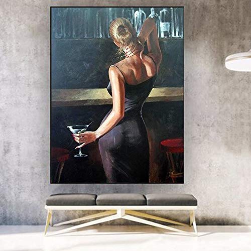KWzEQ Imprimir en Lienzo Decoración de Pared de Mujer Sexy para Sala de Estar Imagen de Arte de Pared Carteles caseros Obras de arte60x75cmPintura sin Marco