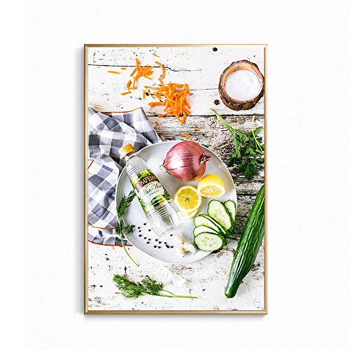 KWzEQ Imprimir en Lienzo Deliciosa Comida Moderna Moderna y decoración para Sala de estar60x90cmPintura sin Marco
