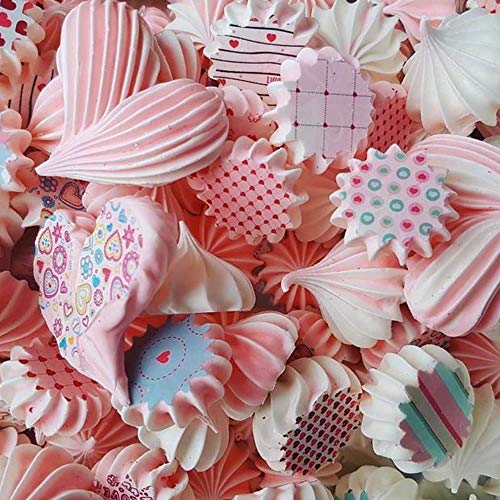 KXCLL Love Heart Sugar Stamp Transfer Sheet para el día de San Valentín boda chocolate merengues decoración s Herramientas de decoración de pasteles de papel, d