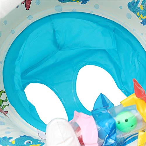 Kyman Inflable natación del bebé Anillo Parasol Tubo balsa Piscina Flotador del Asiento de Seguridad con los Juguetes Madre Agua colchón de la Cama Círculo, B (Color : A)