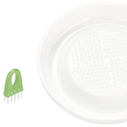 Kyocera CD-18, rallador de cerámica eficiente para frutas y verduras, que incluye un anillo de silicona para un soporte seguro, fácil de limpiar, diámetro 16 cm