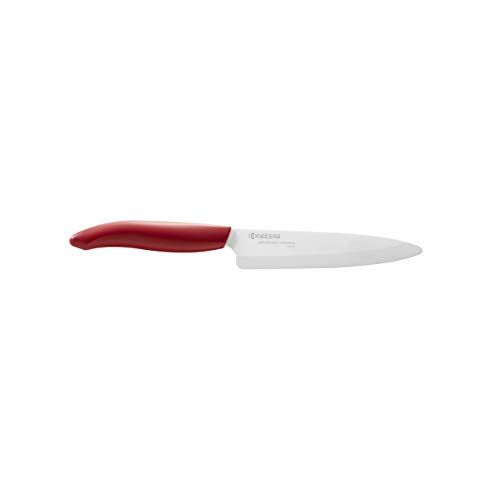 KYOCERA FK-130-WH WH - Cuchillo Universal (Mango ergonómico, cerámica, 13 cm), Color Rojo