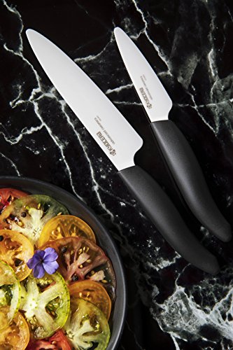KYOCERA FK110WHBKEU Gen White coltello Utility-Multiuso Nero, cerámica, Blanco