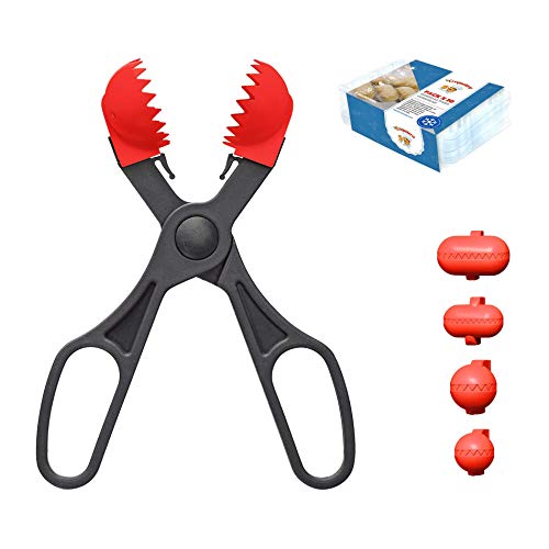 La Croquetera Pack- Utensilio Multiusos Color Rojo - 4 moldes Intercambiables para masas + Pack 20 Bandejas conservación - 100% español : Patentado y Fabricado en España
