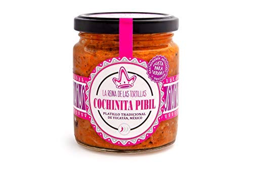 La Reina de las Tortillas - Líder europeo en gastronomía artesanal mexicana - Cochinita pibil. Plato tradicional de la península de Yucatán listo para calentar y servir. 250g. 6 raciones aprox