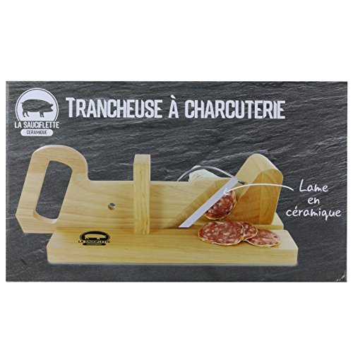 LA SAUCIFLETTE Con la máquina de Cortar Salchicha/Charcutería cerámica Cuchilla