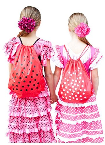La Senorita Vestido Flamenco Español Traje de Flamenca Chica/niños Rosa Blanco