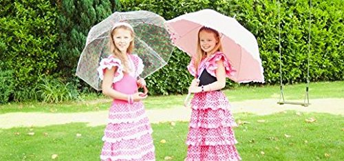La Senorita Vestido Flamenco Español Traje de Flamenca Chica/niños Rosa Negro