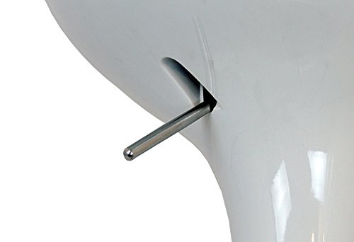 La Silla Española - Pack de Dos Taburetes Estilo Rex en PVC Color Blanco, Regulable en Altura 44x40x87 cm, 2 Unidades