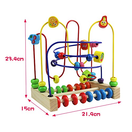 Laberinto Madera Abaco Frutas Juguete Abalorios Madera Cuentas de Maze Cube Juegos Educativos Para Niños 3 4 5 6