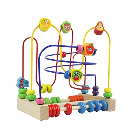 Laberinto Madera Abaco Frutas Juguete Abalorios Madera Cuentas de Maze Cube Juegos Educativos Para Niños 3 4 5 6