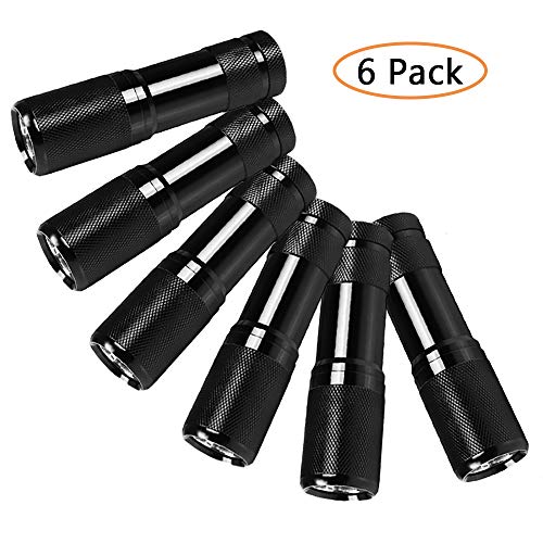 LABOTA 6 Paquete Linterna ultravioleta, Led Linterna UV flashlight 9 LED, linterna para mascotas, detector de orina de prueba rápida, enuresis, insectos y manchas