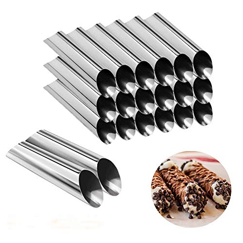 LaceDaisy 20pzs DIY Tubos de Croissants al Horno en Espiral de Acero Inoxidable Rollo de Pastel de Cuerno Molde de Torta Utensilios para Hornear Moldes Cónicos de Cono Croissant de Pastelería Danesa#4