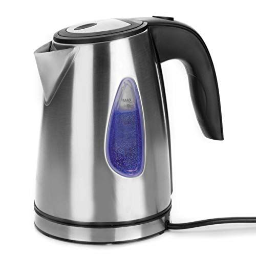 LACOR 69291 Lacor-69291-Hervidor Agua Electrico, 1L, 1650W, INOX, Acero Inoxidable, 1 L
