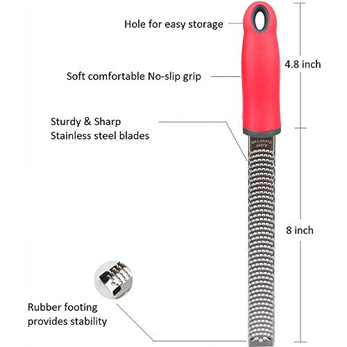 Laiwu 304 cuchillo de afeitar de queso de chocolate multifunción para frutas cítricas, queso duro, jengibre, chocolate, nuez moscada y trufas
