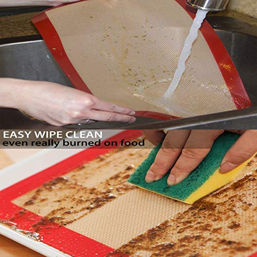 Lámina De Horno Tapete De Cocción De Silicona 2 Piezas Antiadherente Lplancha De Silicona Para Bandejas De Horno Sin Bpa 40 * 30 Cm Twolights