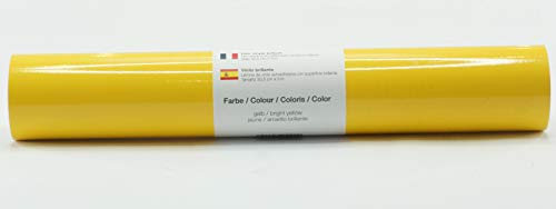 Lámina de plotter autoadhesiva lámina de vinilo 21 cm x 3 m brillo 39 colores a elegir, Glänzend L-Serie:Amarillo Brillante